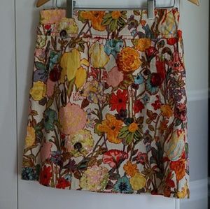 Anthropologie Elevenses Floral Skirt. Size 2